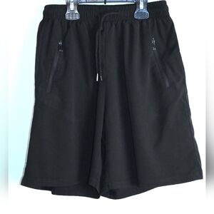 Performance Unbranded Black Men's Shorts size S zippered pockets